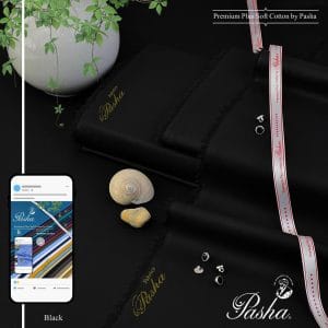 Men Cotton Plain Suit Black 4.5m Cut
