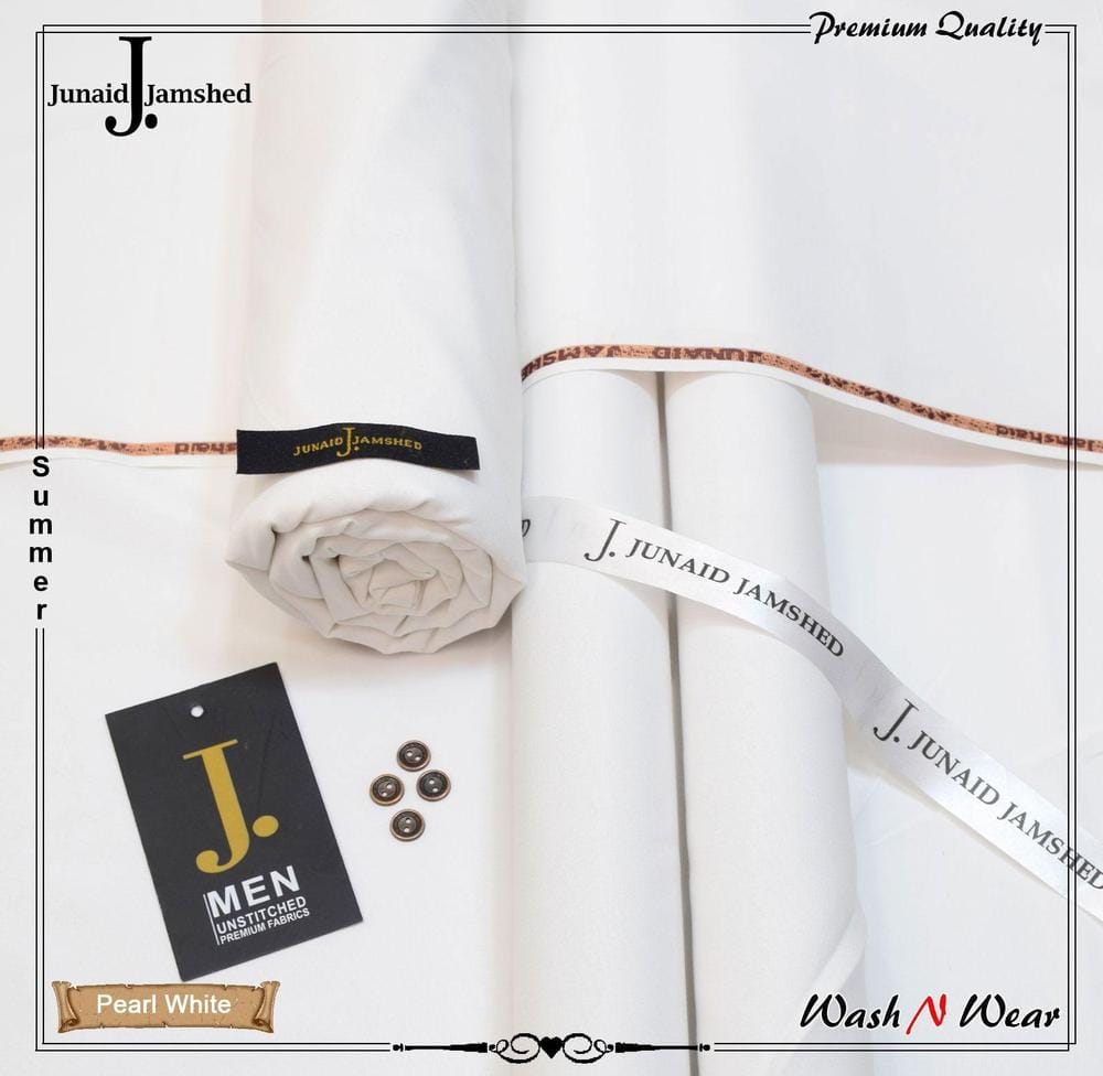 Unstitched Wash & Wear Suit Off-White Pearl Pakistan