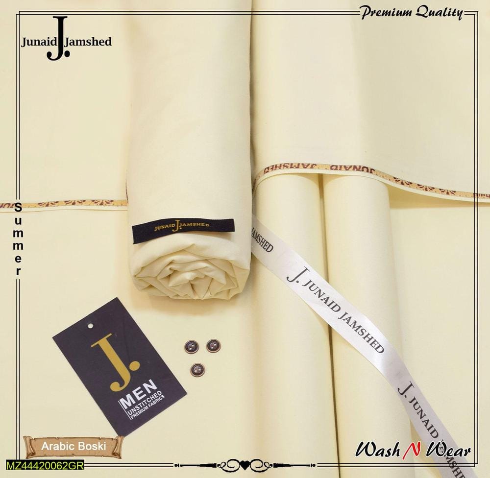 Unstitched Wash & Wear Suit Yellow Pakistan - Image 4