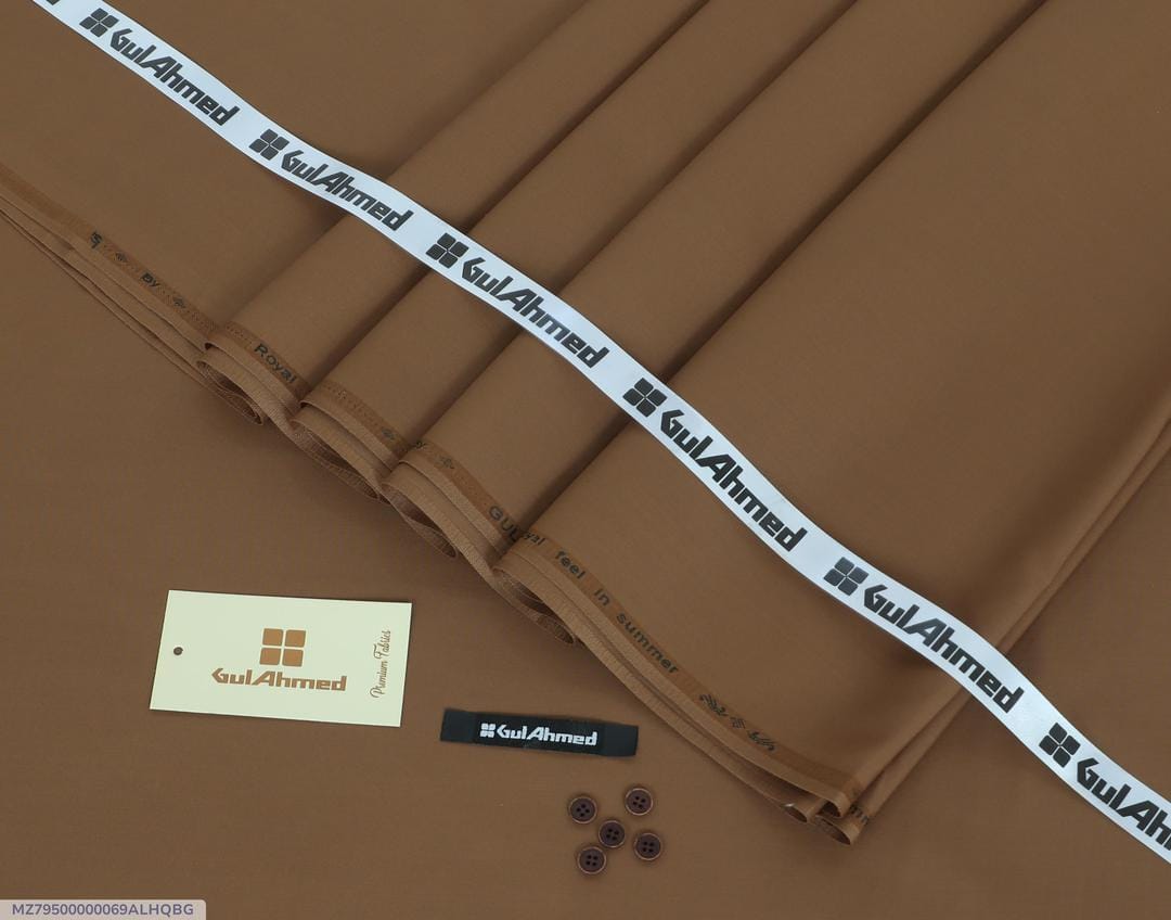 Royal Swiss Brown Suit Gul Ahmad Wash & Wear 4m - Image 4