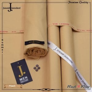 Men Boski Plain Suit Peach Wash & Wear