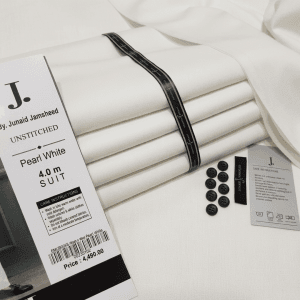 Men's Unstitched Pearl White Suit 4m All Season